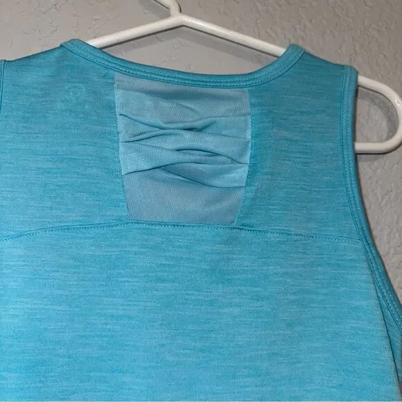 Kid's Vibrant Aqua Sleeveless Athletic Tank Top - Picture 5 of 8